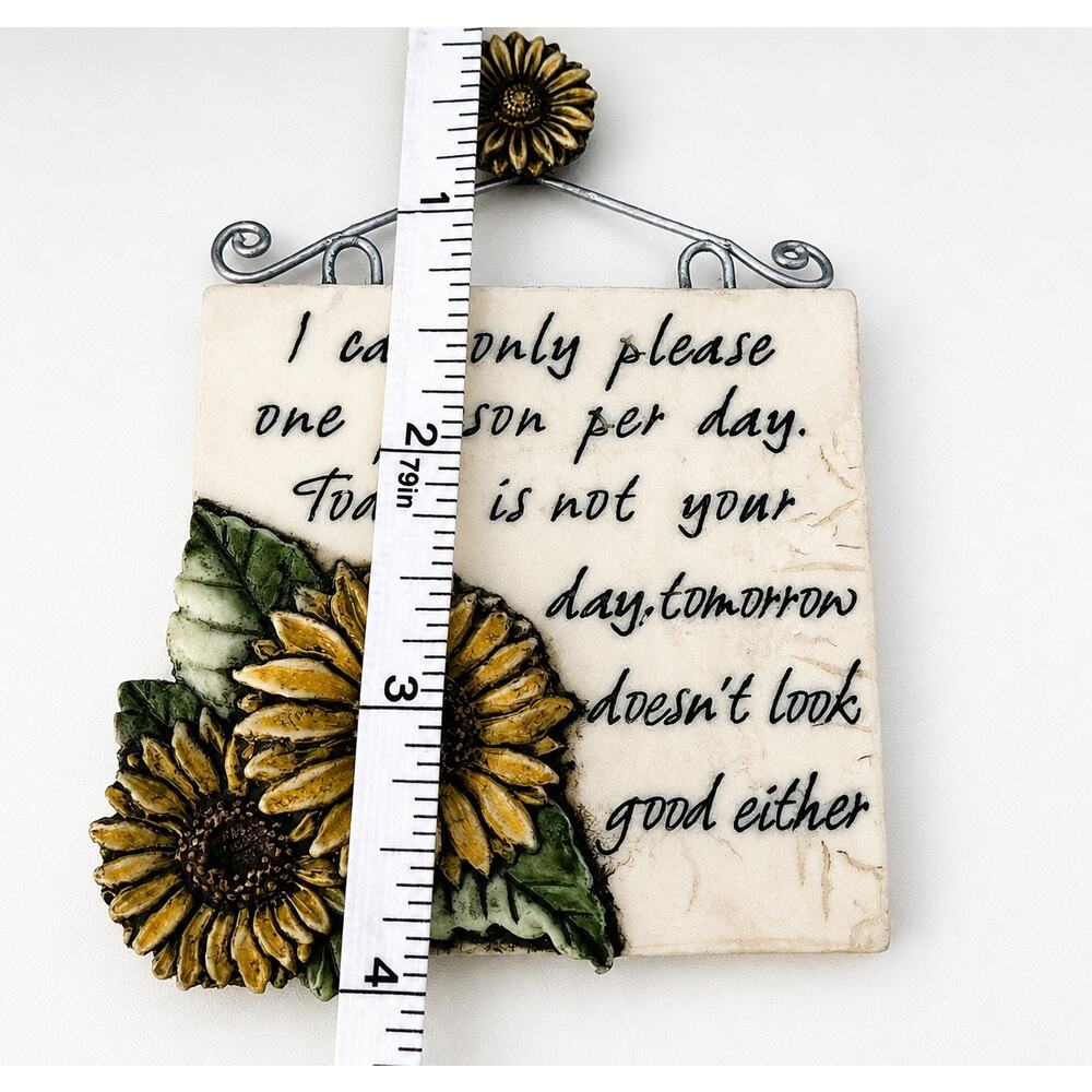 History & Heraldry Sunflower Funny Hanging Wall Plaque magnet sign - Picture 4 of 4